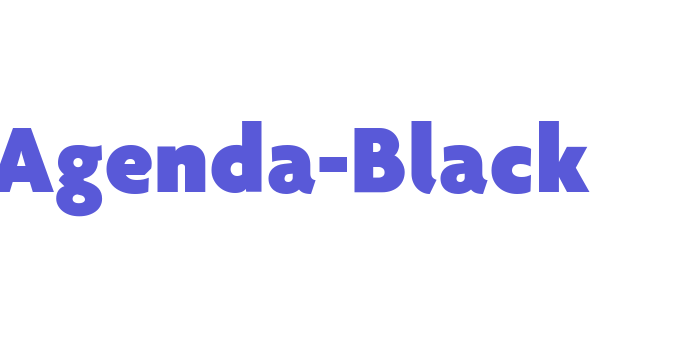 Agenda-Black Font