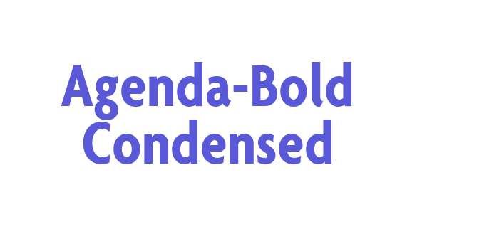 Agenda-Bold Condensed Font Download