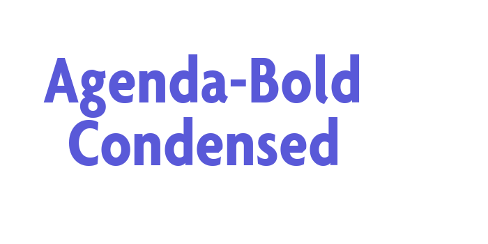 Agenda-Bold Condensed Font