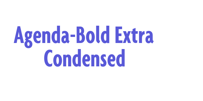 Agenda-Bold Extra Condensed Font Download