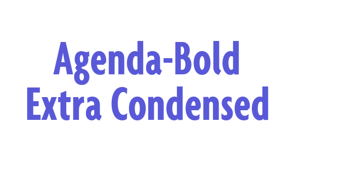 Agenda-Bold Extra Condensed Font