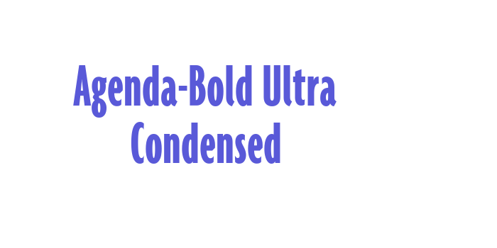 Agenda-Bold Ultra Condensed Font Download