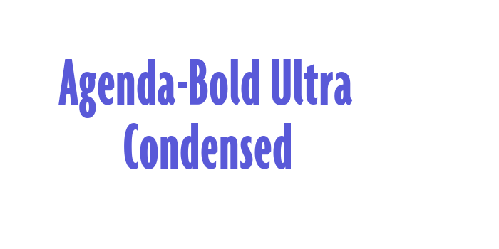 Agenda-Bold Ultra Condensed Font