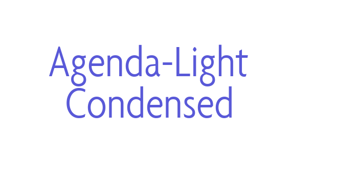 Agenda-Light Condensed Font Download