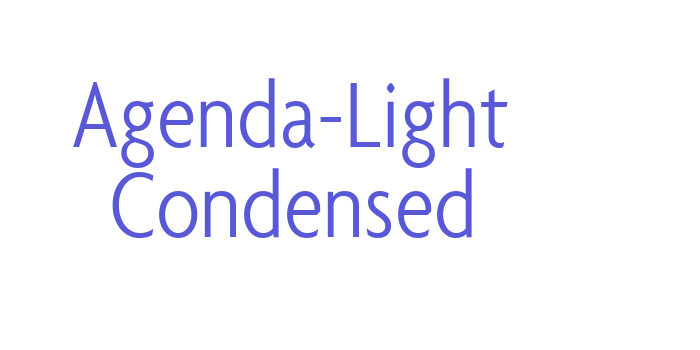 Agenda-Light Condensed Font