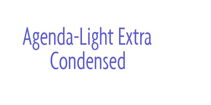 Agenda-Light Extra Condensed Font Download