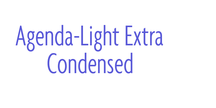 Agenda-Light Extra Condensed Font