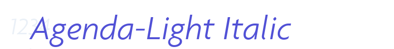 Agenda-Light Italic-font