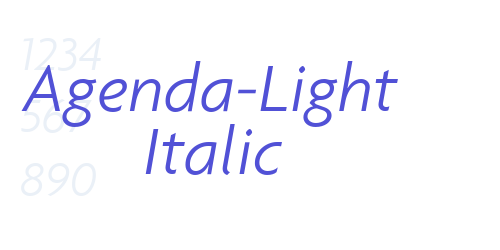 Agenda-Light Italic-font-download