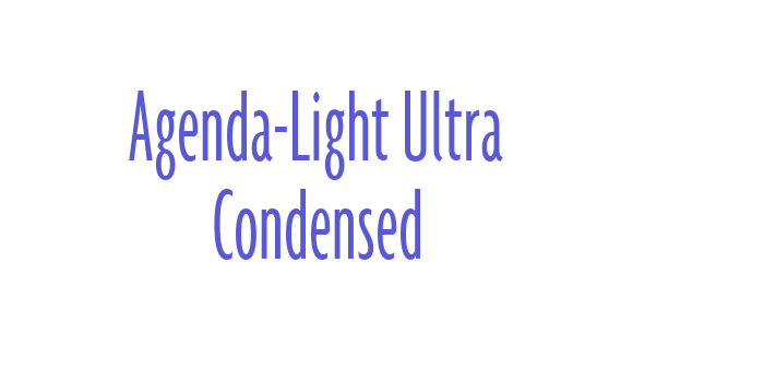 Agenda-Light Ultra Condensed Font