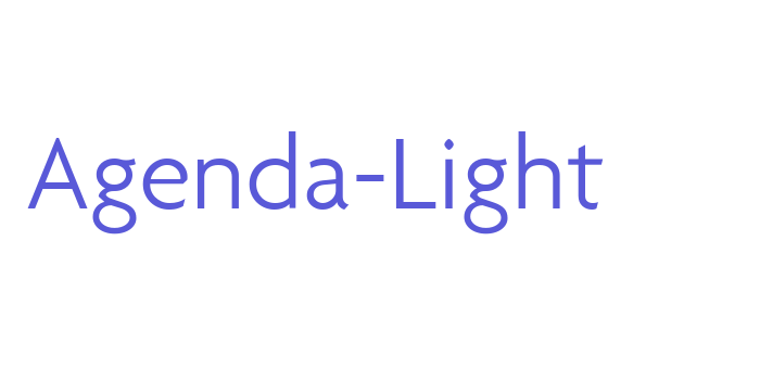 Agenda-Light Font