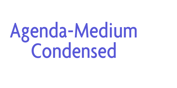 Agenda-Medium Condensed Font Download