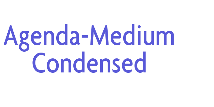 Agenda-Medium Condensed Font