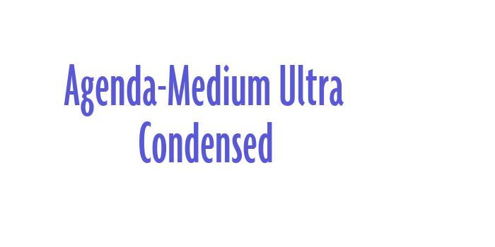 Agenda-Medium Ultra Condensed Font Download