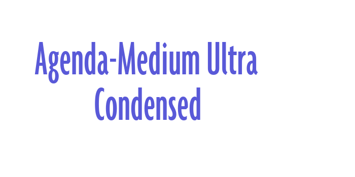 Agenda-Medium Ultra Condensed Font