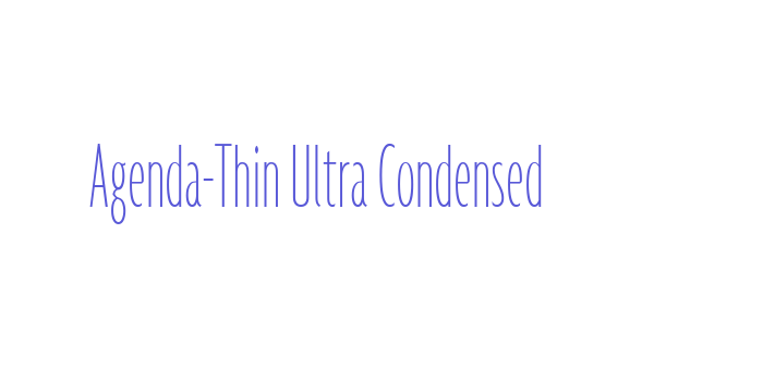 Agenda-Thin Ultra Condensed Font Download