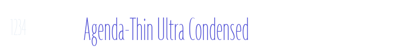 Agenda-Thin Ultra Condensed-font