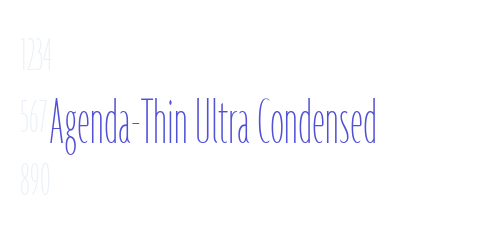 Agenda-Thin Ultra Condensed-font-download