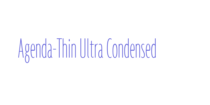 Agenda-Thin Ultra Condensed Font