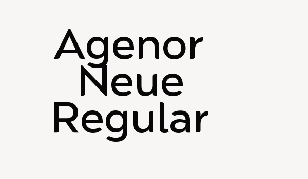 Agenor Neue Regular Font