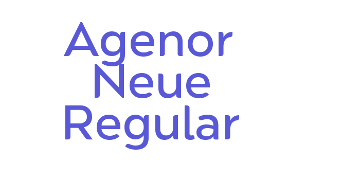 Agenor Neue Regular Font Download