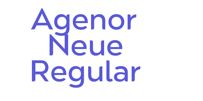 Agenor Neue Regular Font