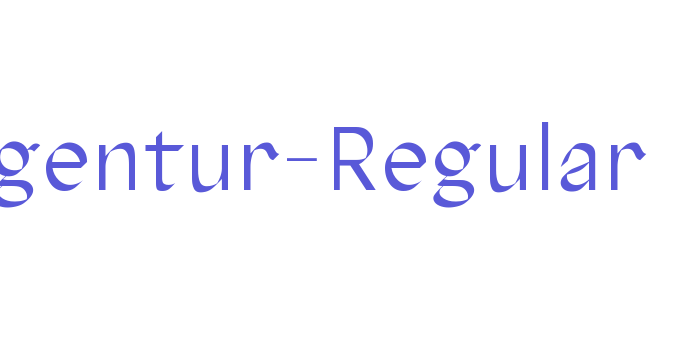 Agentur-Regular Font Download