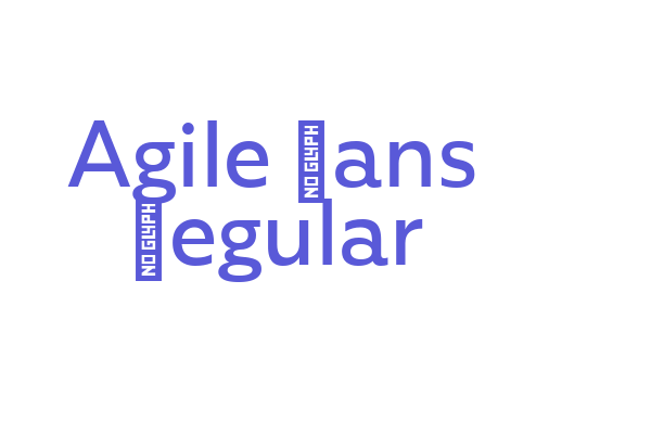 Agile Sans Regular Font