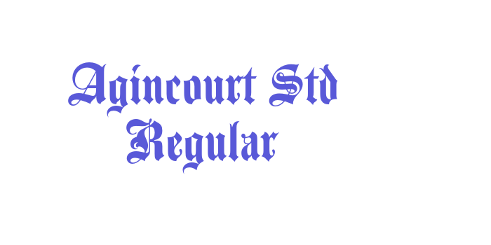 Agincourt Std Regular Font Download