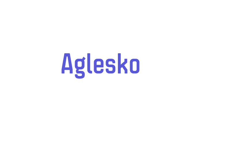 Aglesko Font