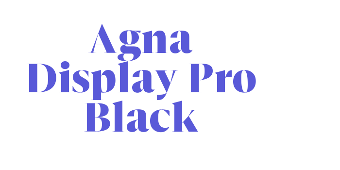 Agna Display Pro Black Font Download