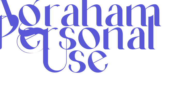 Agraham Personal Use Font