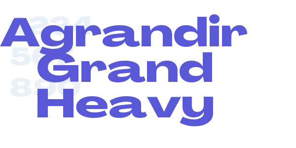 Agrandir Grand Heavy font free