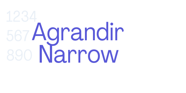 Agrandir Narrow font free