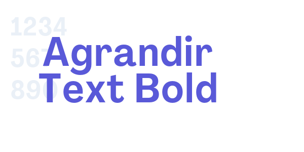 Agrandir Text Bold font free