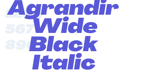 Agrandir Wide Black Italic font free