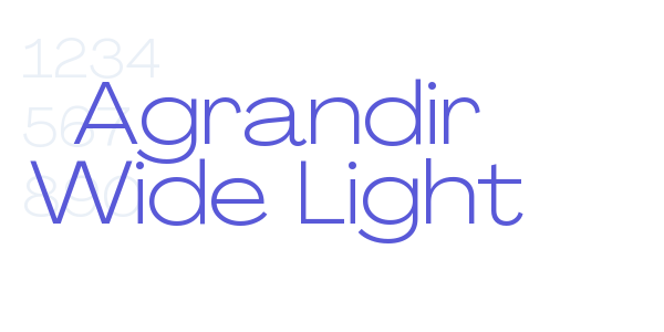 Agrandir Wide Light font free