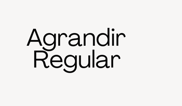 Agrandir Regular Font