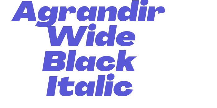 Download Agrandir Wide Black Italic Font