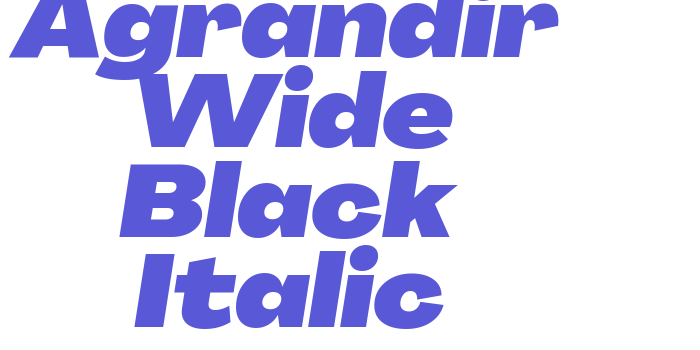 Agrandir Wide Black Italic Font