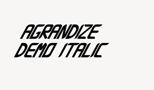 Agrandize Demo Italic Font