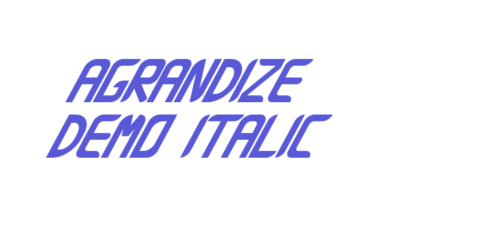 Agrandize Demo Italic Font Download