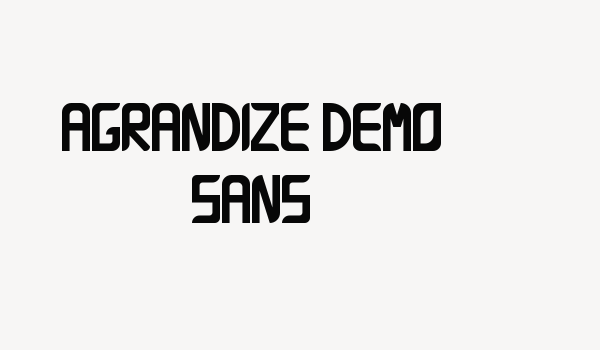 Agrandize Demo Sans Font