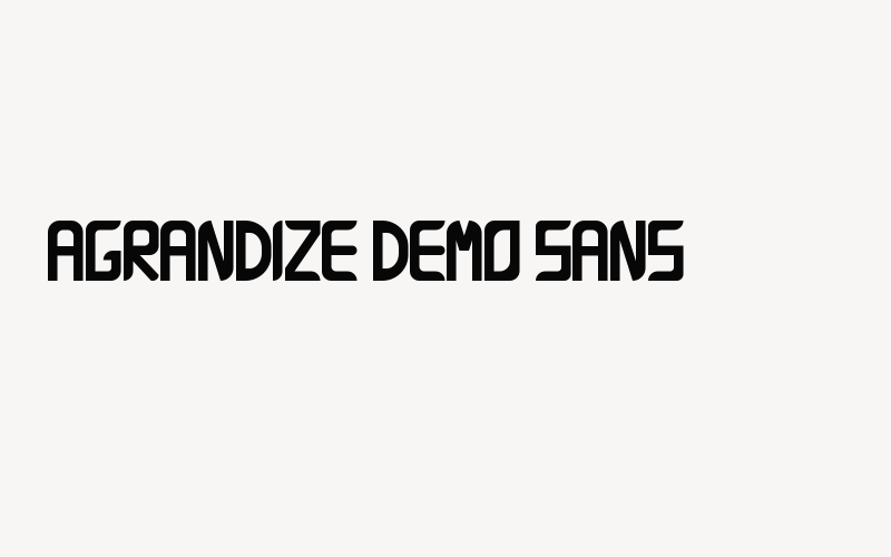 Agrandize Demo Sans Font