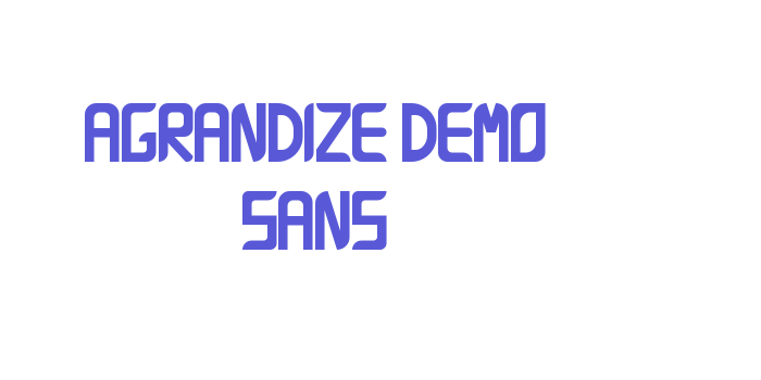 Agrandize Demo Sans Font Download