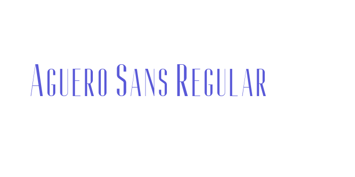 Aguero Sans Regular Font Download