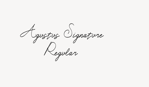 Agustus Signature Regular Font