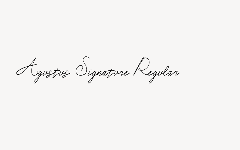 Agustus Signature Regular Font