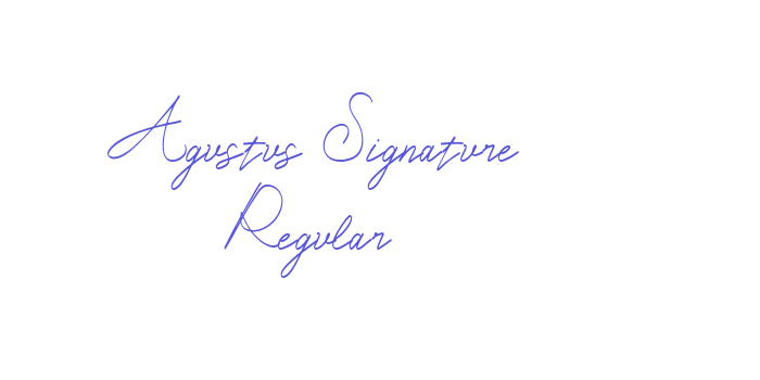 Agustus Signature Regular Font Download