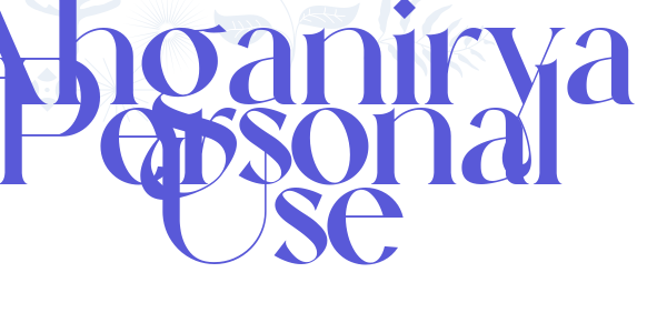 Ahganirya Personal Use font free